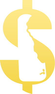 Delaware Spending — dollar sign with the state of Delaware